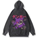 Pokemon Gengar Hoodie in Vintage-Inspired Design